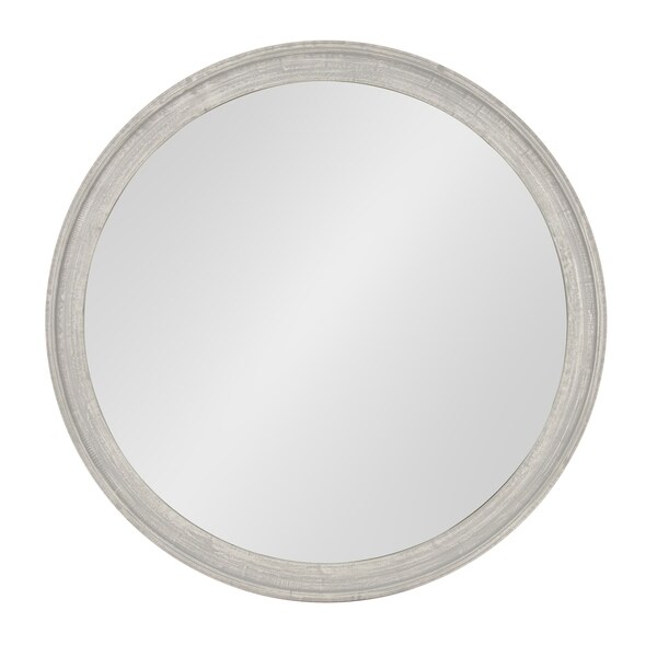 Man Round Wooden Wall Mirror 28 Inch Diameter Distressed Man Round Wooden Wall Mirror 28 Inch Diameter Distressed Gray