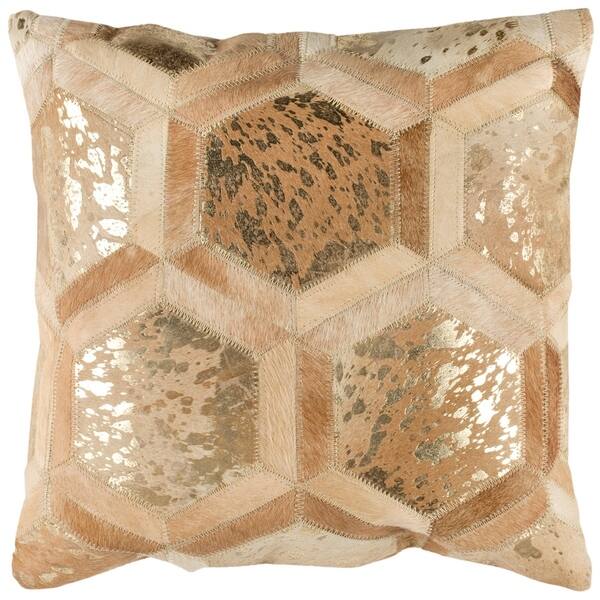 Shop Safavieh Maggie Metallic Beige Gold Cowhide 20 Inch