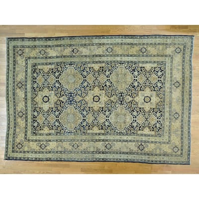 Hand Knotted Blue Persian with Wool Oriental Rug