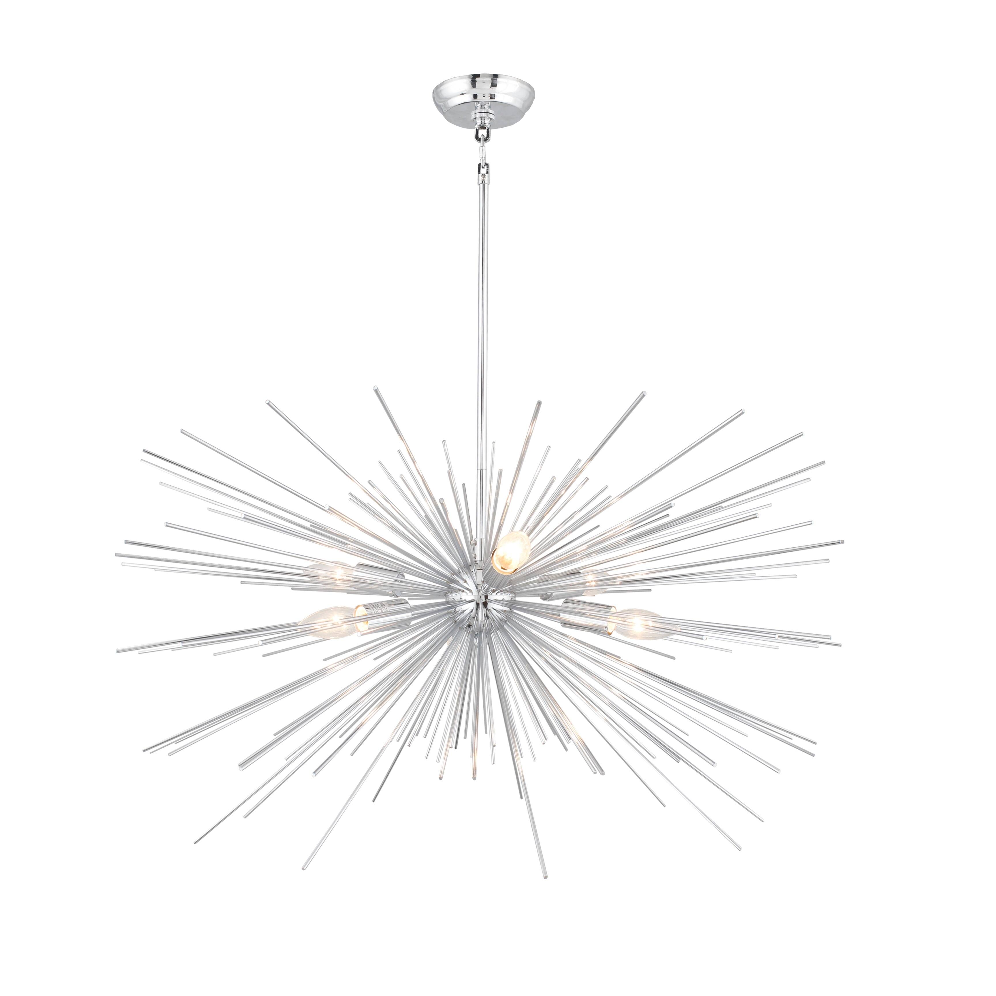 6 Light Sputnik Chandelier in Chrome finish - Chandeliers For Bedrooms by Overstock.com