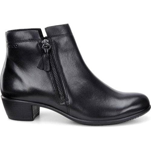 ECCO Touch 35 Zip Bootie Black Leather 