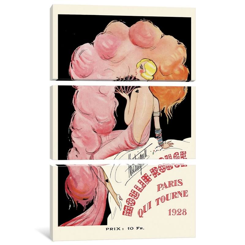 iCanvas "Moulin Rouge Programme, 1928" by Charles Gesmar Canvas Print