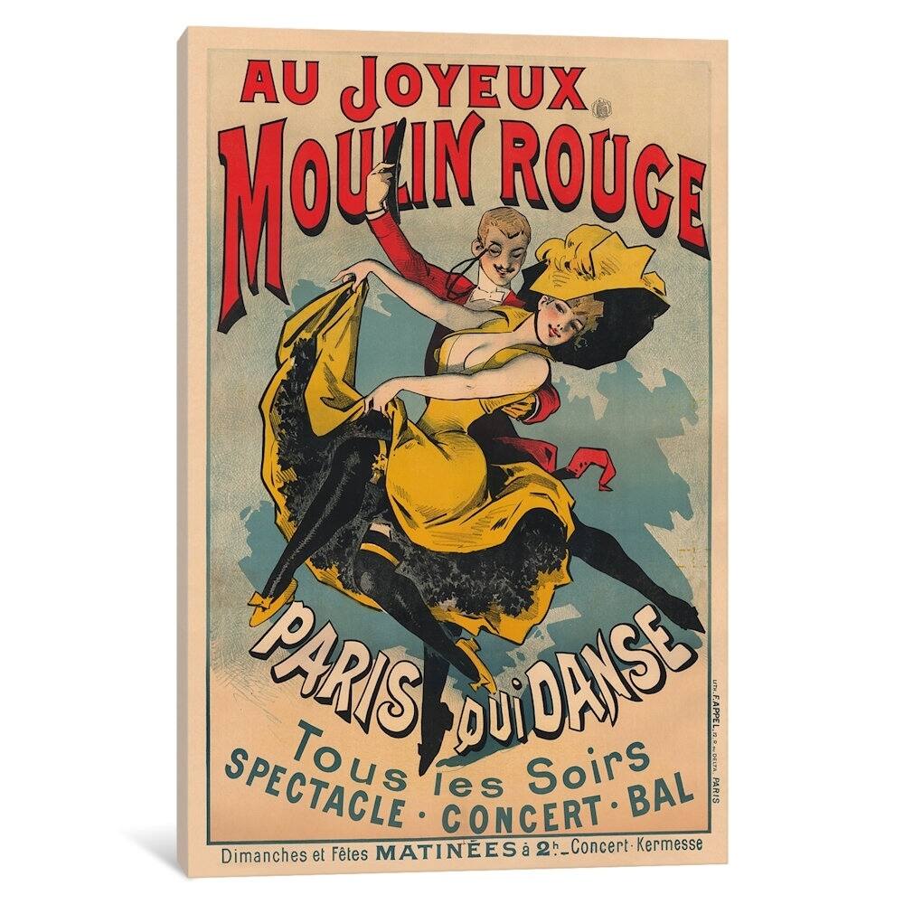 iCanvas "Au Joyeux Moulin Rouge" by Alfred Choubrac Canvas Print