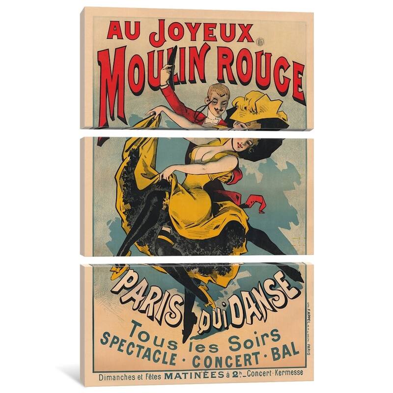 iCanvas "Au Joyeux Moulin Rouge" by Alfred Choubrac Canvas Print