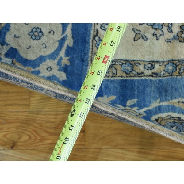 Hand Knotted Beige Antique with Wool Oriental Rug - 5'10 x 7'9