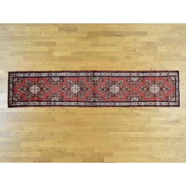 Hand Knotted Red Clearance with Wool Oriental Rug