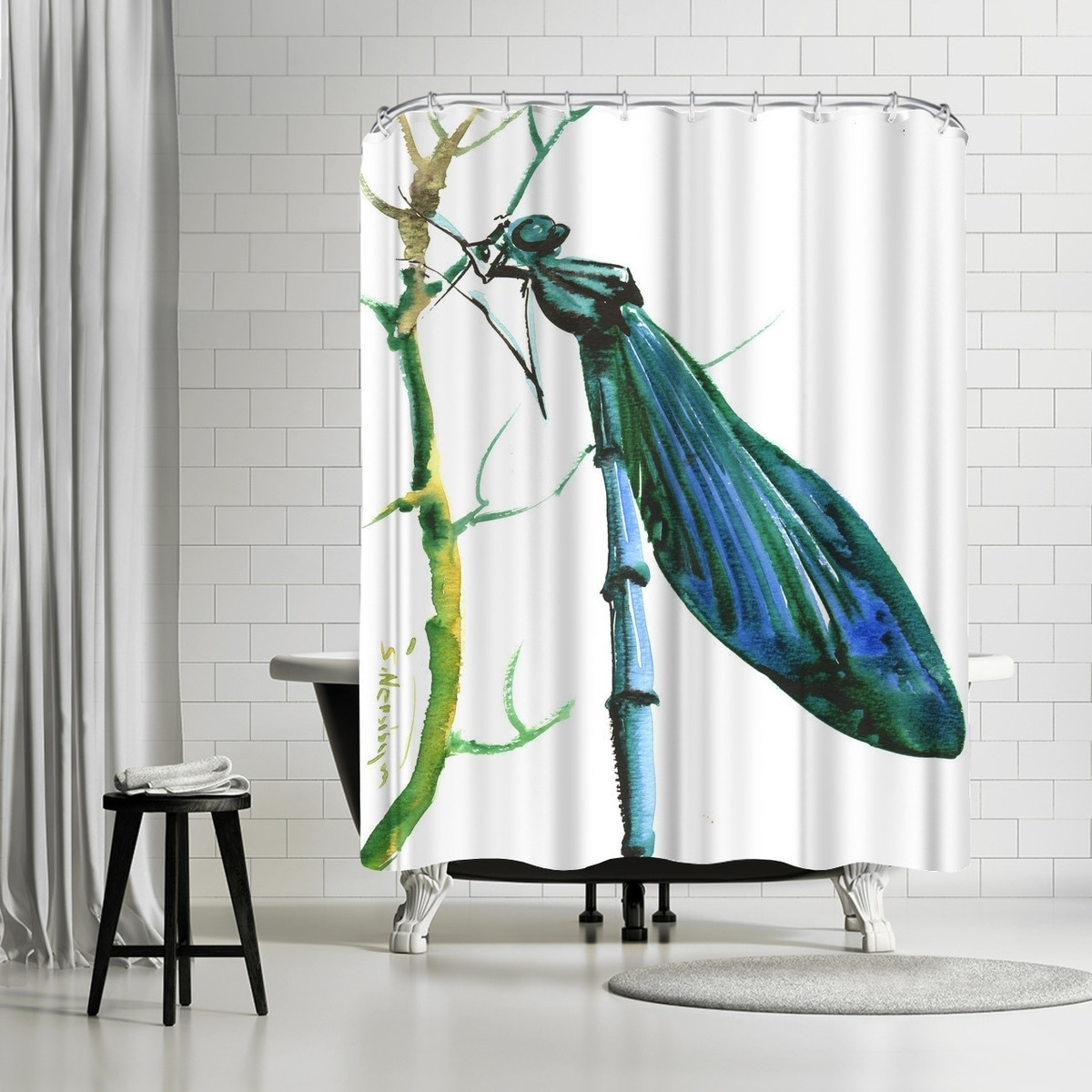 dragonfly shower curtains