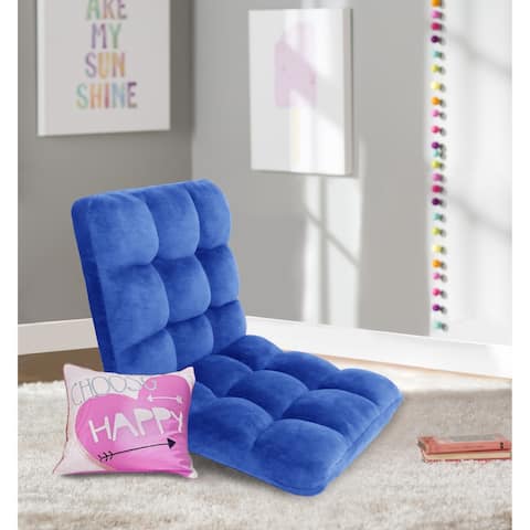 Chic Home Esme Adjustable Recliner Floor Gaming Chair, Royal Blue