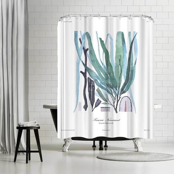 Americanflat French Kelp Blue Shower Curtain Free Shipping Today Americanflat X27 French Kelp Blue