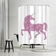 Thumbnail 1, Americanflat 'Pink Glitter Unicorn' - Shower Curtain - N/A - 71 x 74.