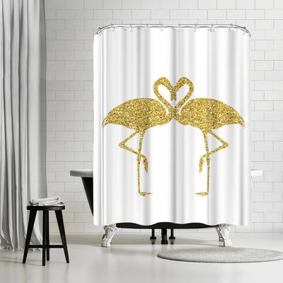 Americanflat 'Gold Flamingos' - Shower Curtain