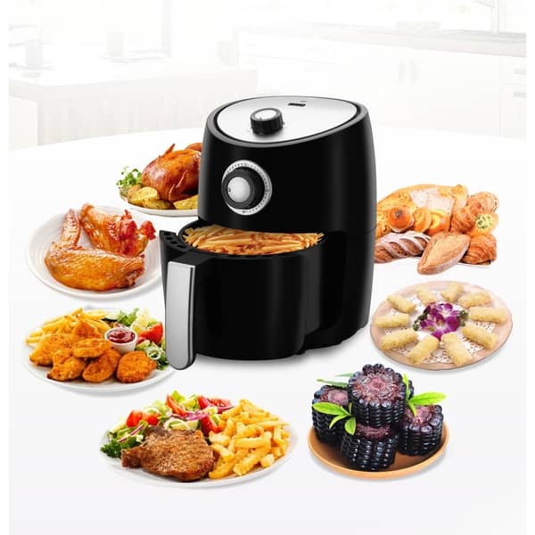 Small Electric Deep Fryer Cooker Home Countertop Single Basket Fries 2.5L  1000W