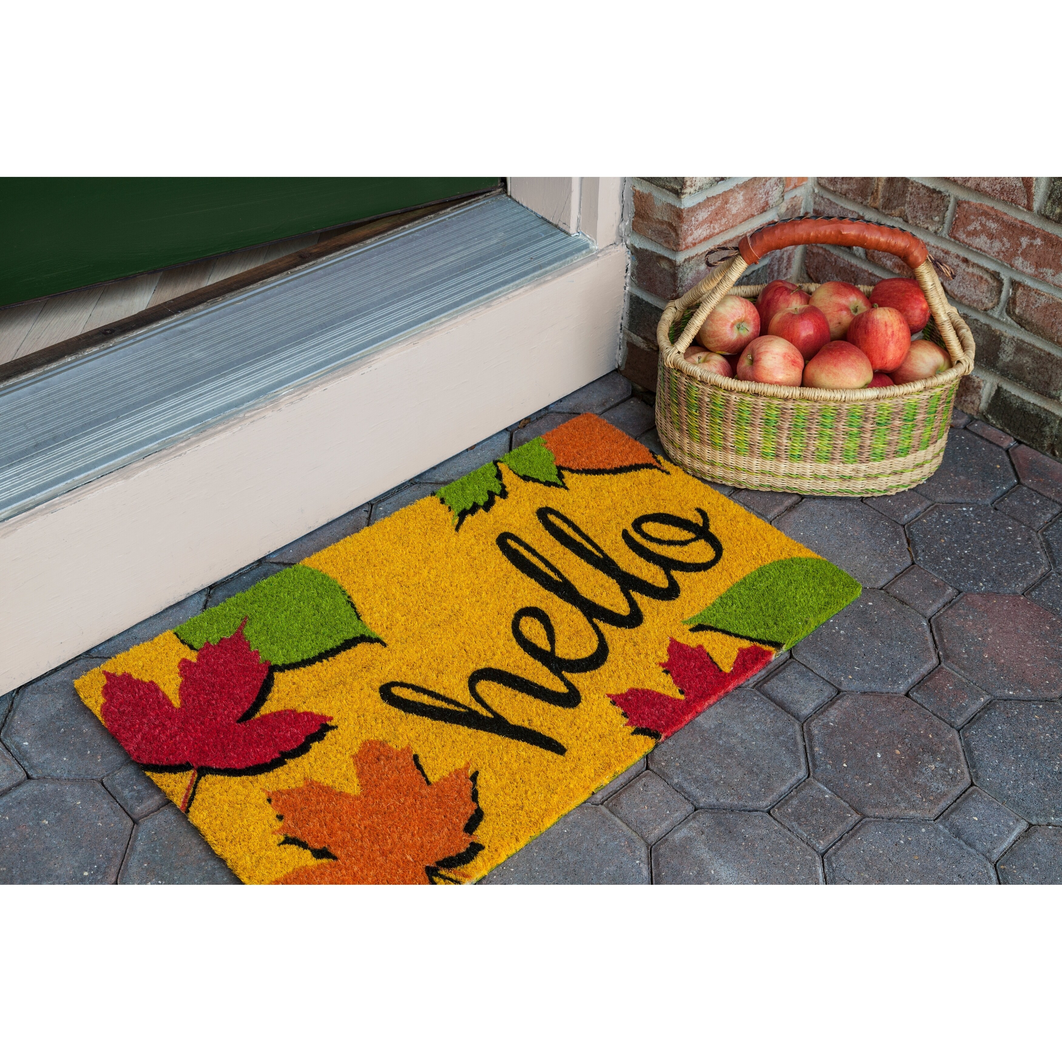 Shop Hello Fall Non Slip Coir Doormat Free Shipping Today