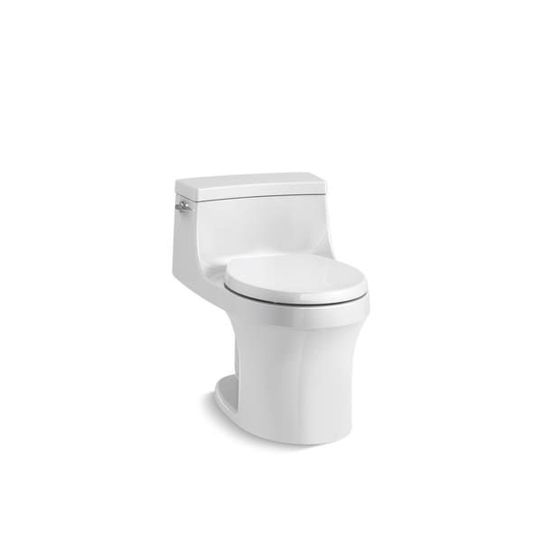 Kohler K-4007 San Souci One-Piece Round-Front 1.28 GPF Toilet with AquaPiston Flushing Technology and Seat