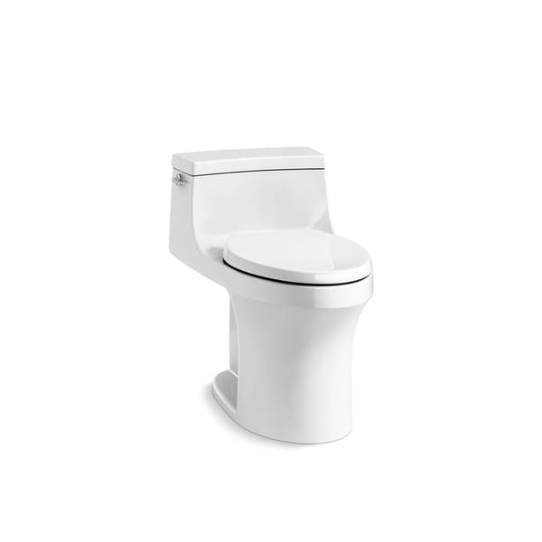 Kohler K-5172 San Souci Comfort Height One-Piece Compact Elongated 1.28 GPF Toilet with AquaPiston Flushing Technology and Seat