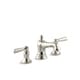 preview thumbnail 2 of 3, Kohler Bancroft Widespread Bathroom Sink Faucet with Metal Lever Handles Vibrant Brushed Bronze Polished/Nickel Finish