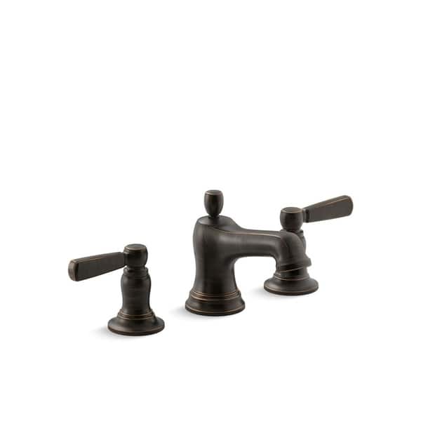 slide 2 of 5, Kohler Bancroft Widespread Bathroom Sink Faucet with Metal Lever Handles Vibrant Brushed Bronze
