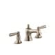 preview thumbnail 3 of 3, Kohler Bancroft Widespread Bathroom Sink Faucet with Metal Lever Handles Vibrant Brushed Bronze