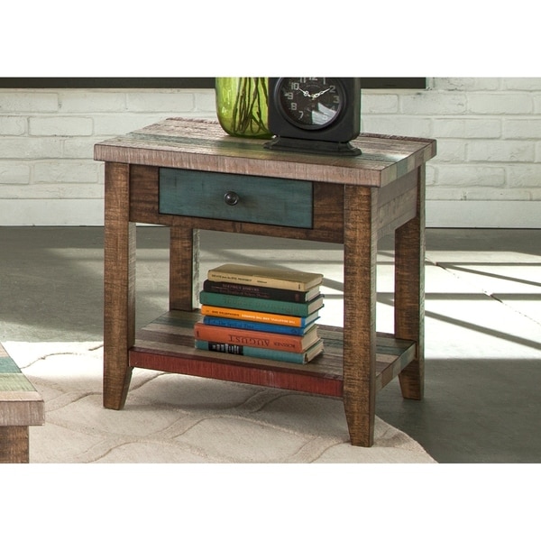 rustic end tables with shelves rustic end tables with shelves