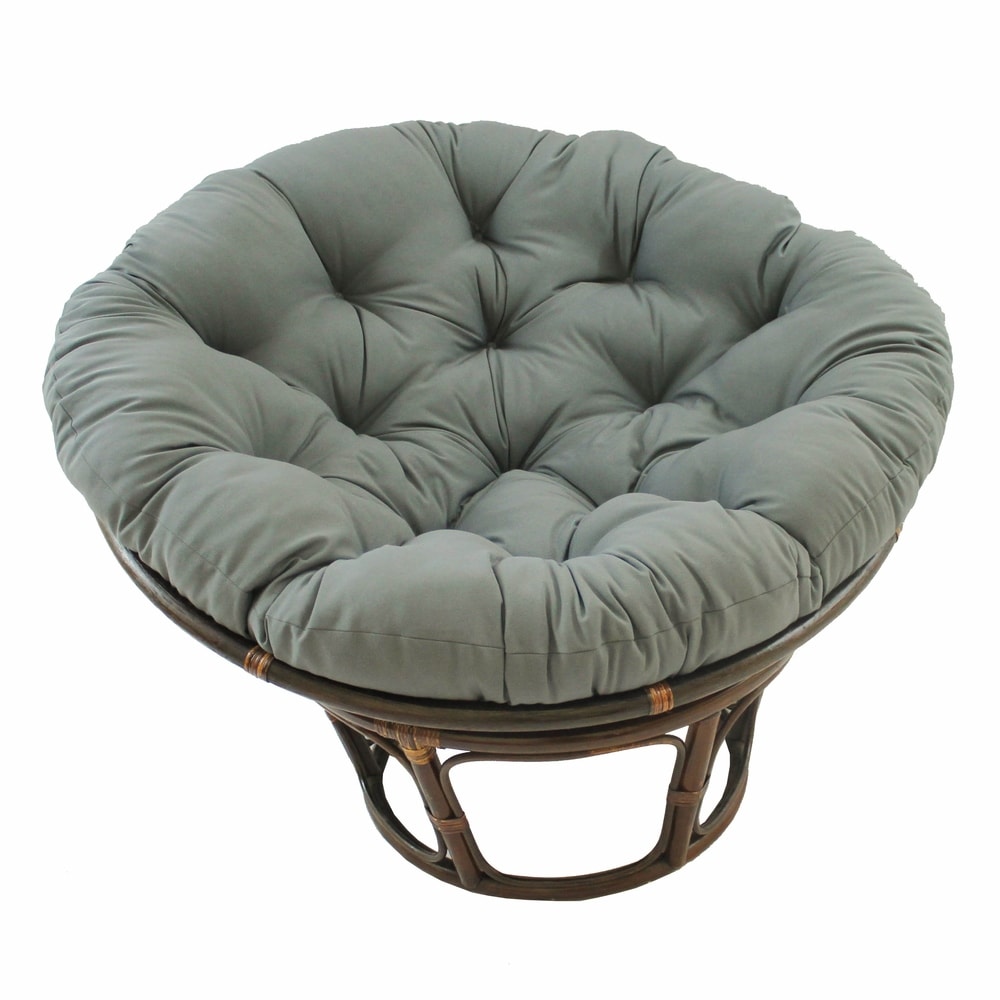 Bali 42-inch Rattan Papasan Chair with Twill Cushion