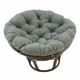 preview thumbnail 25 of 25, Bali 42-inch Rattan Papasan Chair with Twill Cushion Grey