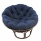 preview thumbnail 17 of 25, Bali 42-inch Rattan Papasan Chair with Twill Cushion Navy