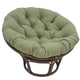 preview thumbnail 12 of 25, Bali 42-inch Rattan Papasan Chair with Twill Cushion Sage