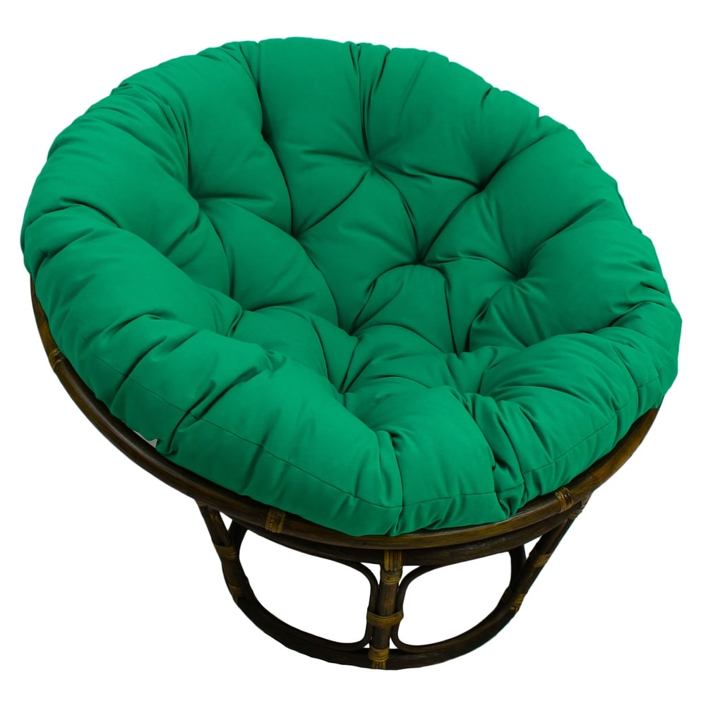 Bali 42-inch Rattan Papasan Chair with Twill Cushion