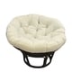 preview thumbnail 21 of 25, Bali 42-inch Rattan Papasan Chair with Twill Cushion Natural