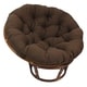 preview thumbnail 7 of 25, Bali 42-inch Rattan Papasan Chair with Twill Cushion Chocolate