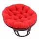 preview thumbnail 8 of 25, Bali 42-inch Rattan Papasan Chair with Twill Cushion Red