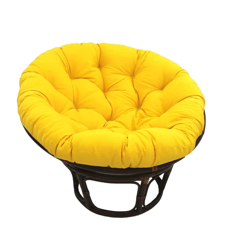Bali 42-inch Rattan Papasan Chair with Twill Cushion - Sunset