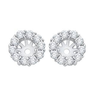Diamond Earrings Online At Our Best Deals 14k White Gold 1 2ct Tdw Diamond Earring Jackets I J I1
