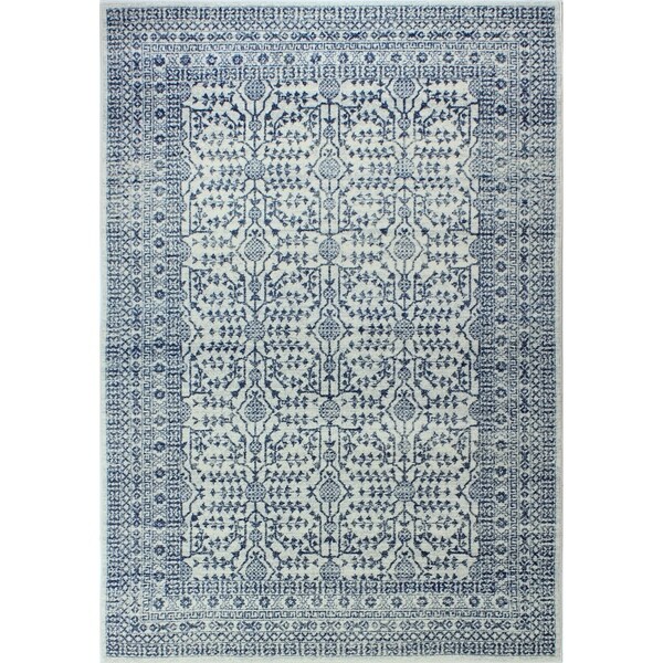 Noelle Ivory/Blue Transitional Area Rug - 8'6" x 11'6"