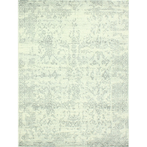 Aurora Ivory/Silver Transitional Area Rug - 3'6" x 5'6"