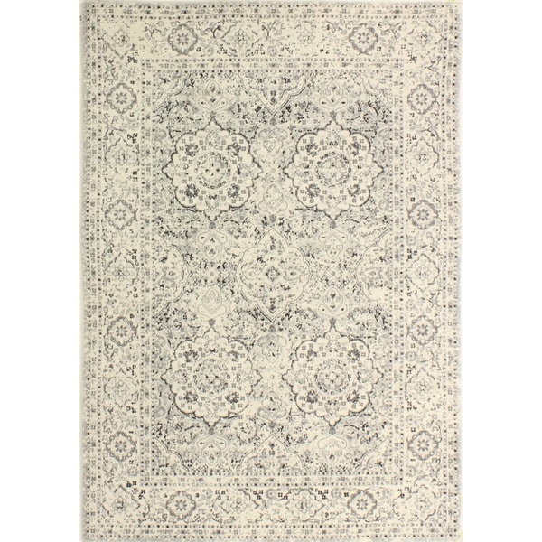 Alberta Silver Transitional Area Rug - 3'6" x 5'6"
