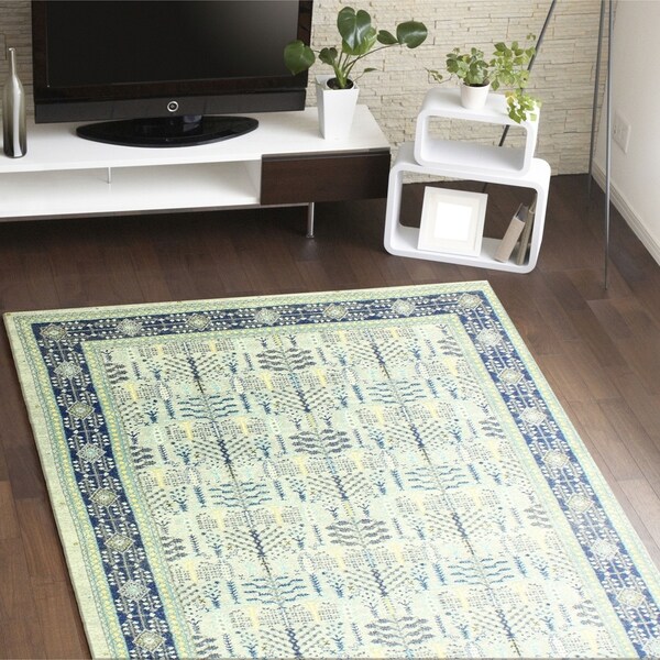 Agnes Silver Transitional Area Rug - 3'6" x 5'6"