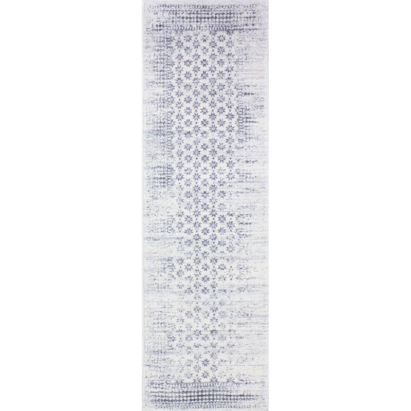 Bashian Audrey Transitional Distressed Floral Dot Area Rug