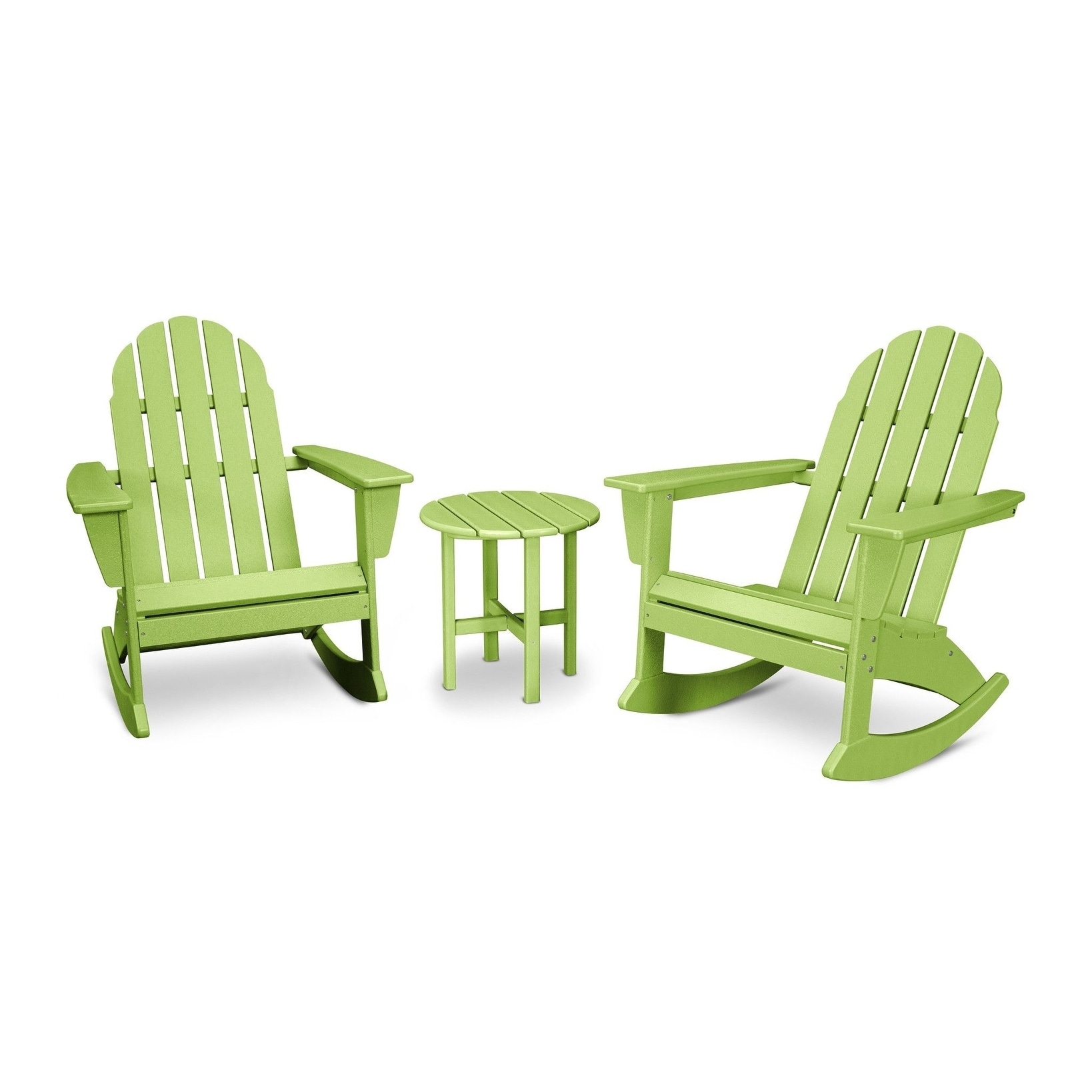 Shop Polywood Vineyard 3 Piece Outdoor Adirondack Chair Set Free