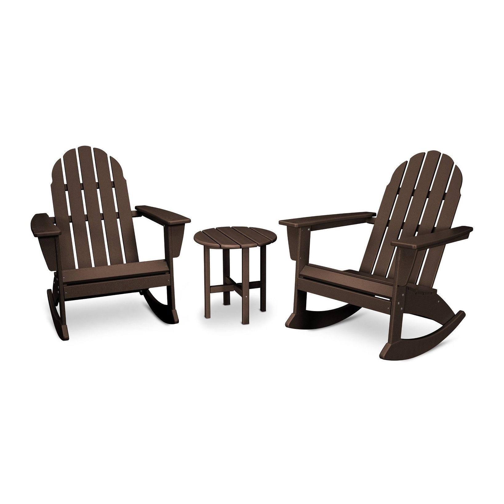 Shop Polywood Vineyard 3 Piece Outdoor Adirondack Chair Set Free