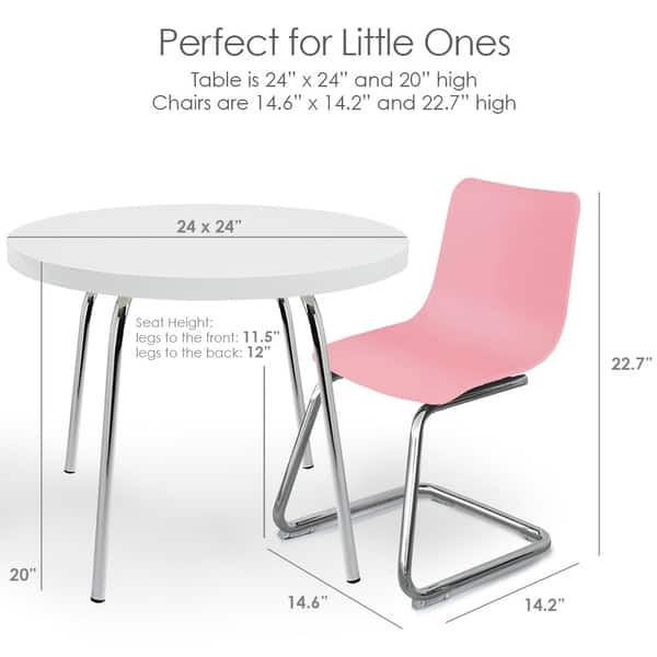 Shop P Kolino Round Table And Chairs For Kids Free Shipping