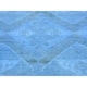preview thumbnail 4 of 5, Hand Knotted Blue Overdyed & Vintage with Wool Oriental Rug - 4'1 x 5'7