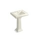 preview thumbnail 4 of 3, Kohler Memoirs Classic Classic 24" Pedestal Bathroom Sink with 8" Widespread Faucet Holes White