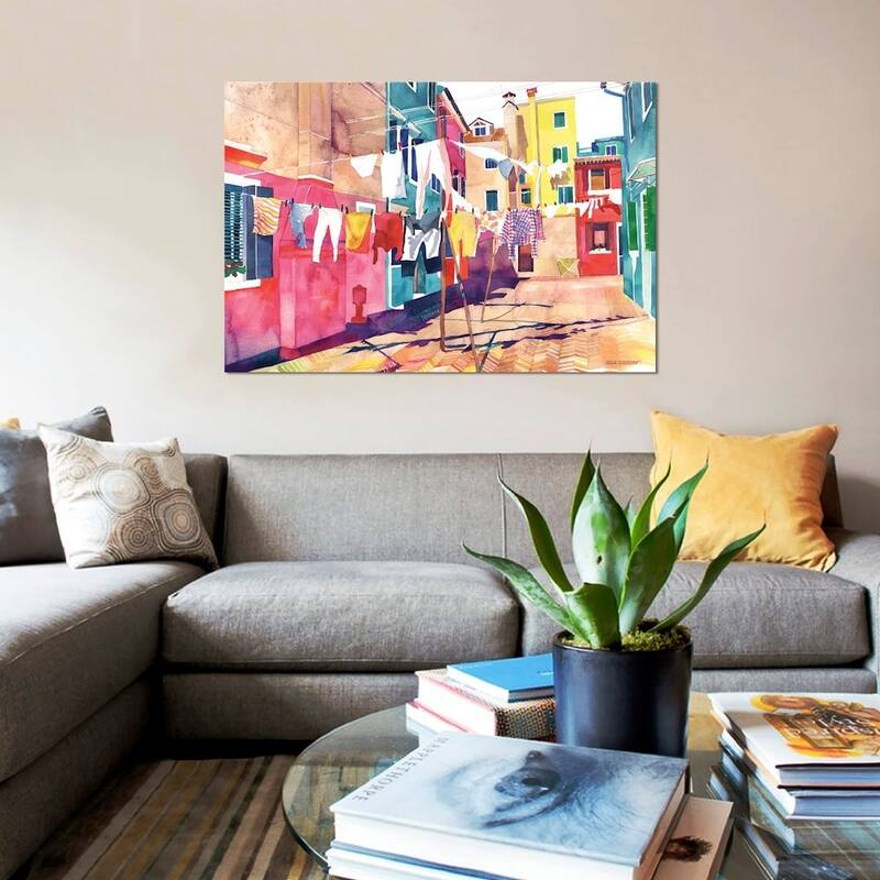 iCanvas "Laundry In Venice" by Maja Wronska Canvas Print
