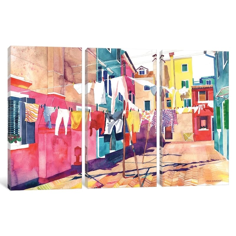 iCanvas "Laundry In Venice" by Maja Wronska Canvas Print