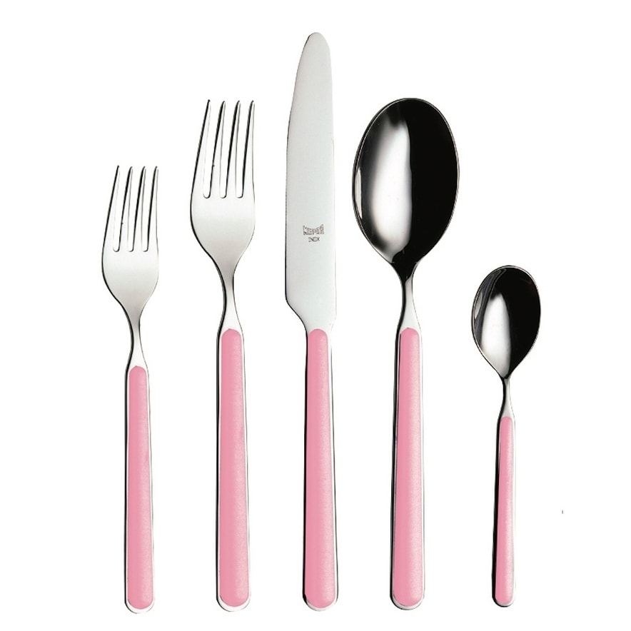 Fantasia Pink 5-piece Stainless Steel Flatware Set - Bed Bath