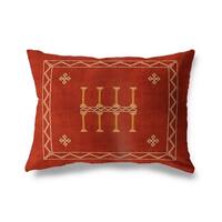Amulet Kilim Rust Lumbar Pillow By Becky Bailey