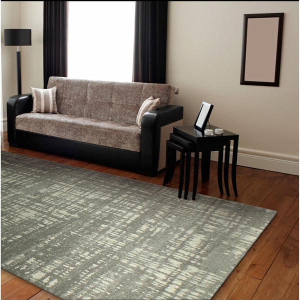 Ashanti Grey Contemporary Area Rug - 3'6" x 5'6"