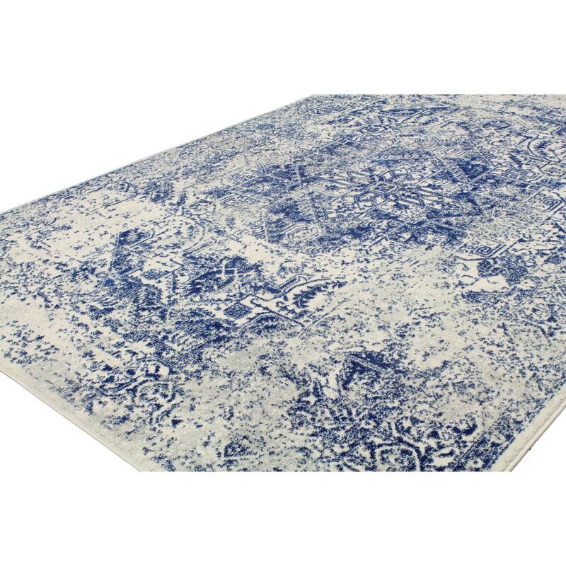 Bashian Digna Transitional Distressed Medallion Area Rug