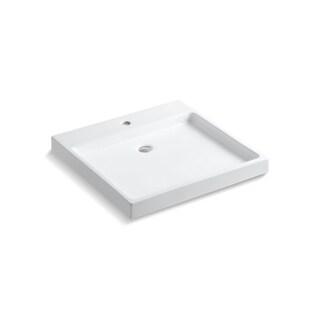 Kohler Purist® Wading Pool® Fireclay Vessel Bathroom Sink with Single Faucet Hole White (K-2314-1-0)
